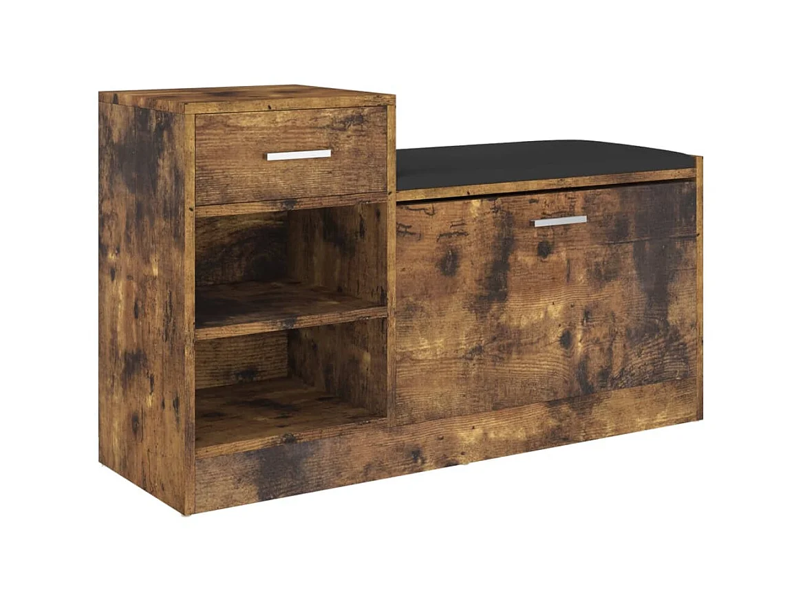 Banc à chaussures Chêne fumé 94,5x31x57