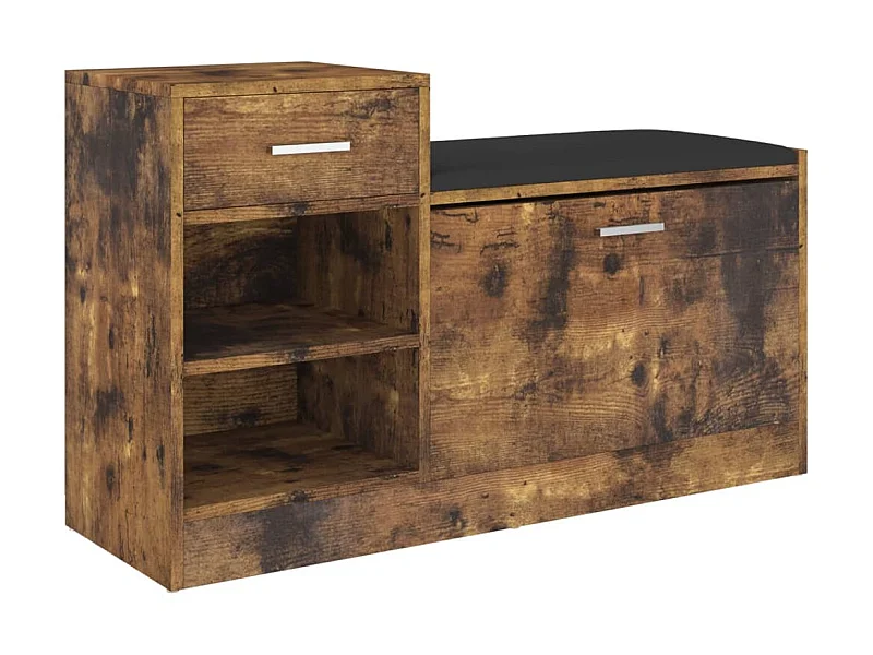 Banc à chaussures Chêne fumé 94,5x31x57