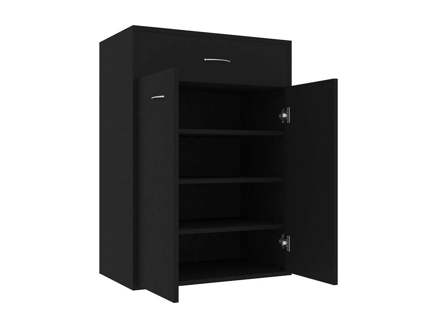 Armoire à chaussures Noir 60x35x84