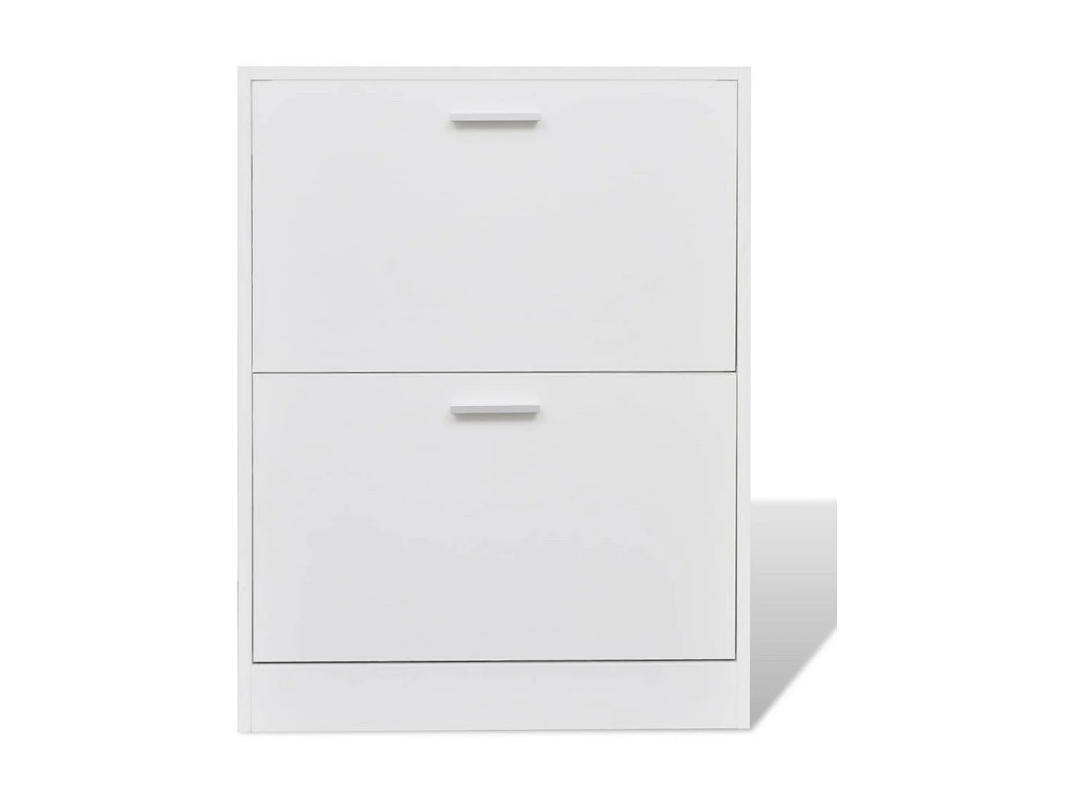 Meuble à chaussures en bois avec 2 compartiments Blanc