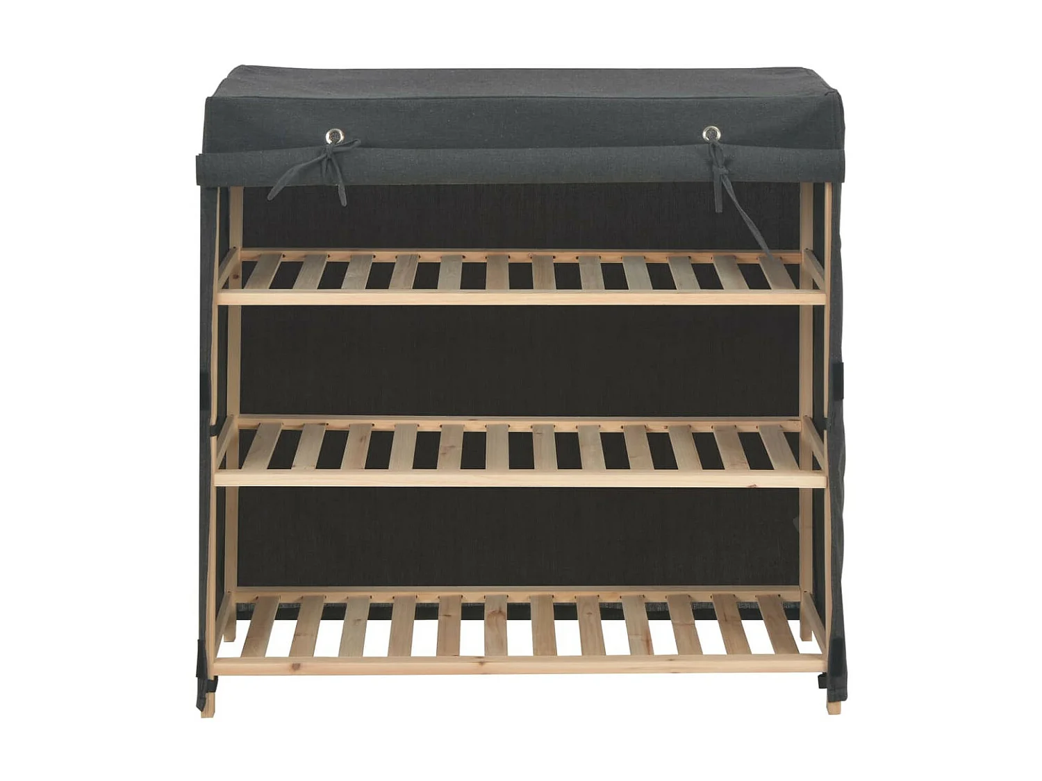 Armoire à chaussures avec housse Gris 79x40x80 Tissu