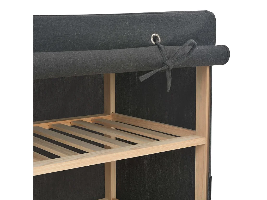 Armoire à chaussures avec housse Gris 79x40x80 Tissu