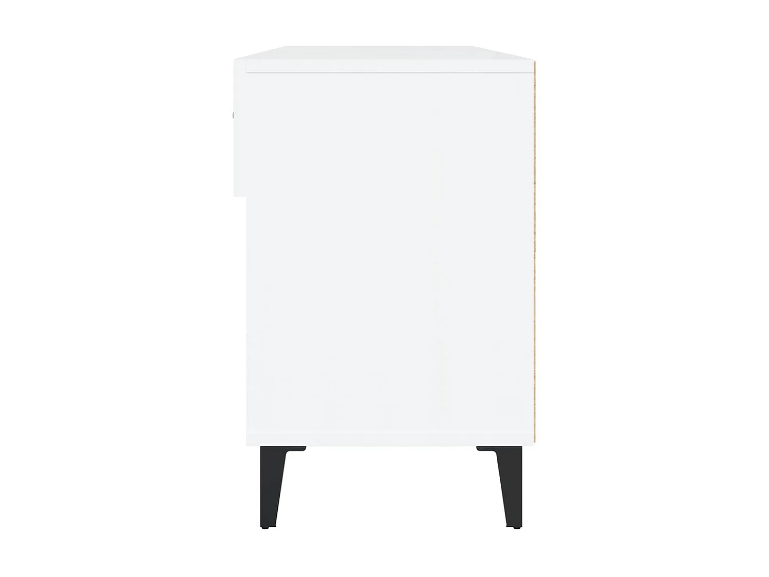 Armoire à chaussure Blanc brillant 102x35x55 Bois ingénierie 2