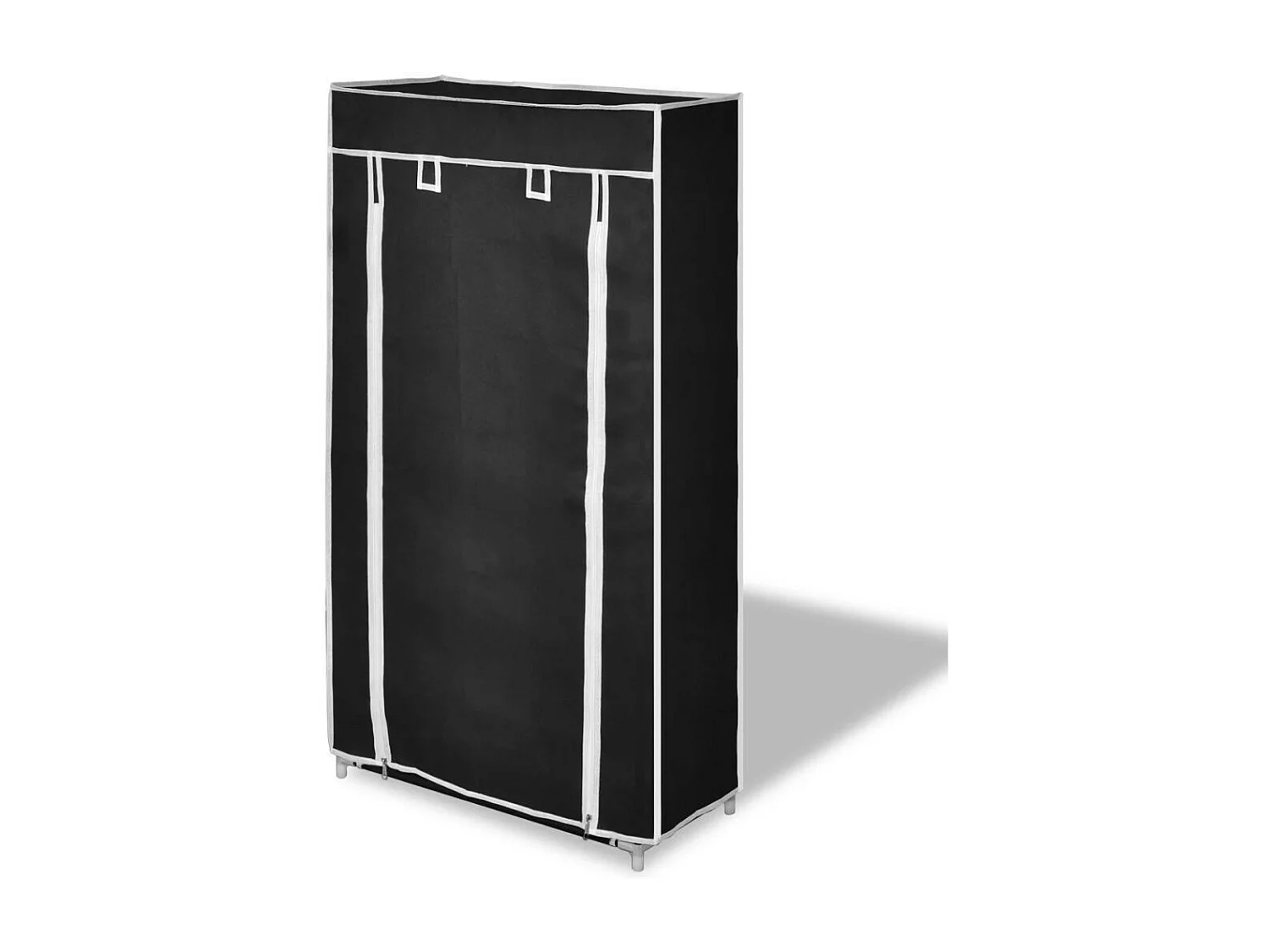 Armoire à chaussures avec housse 58 x 28x106 Tissu Noir