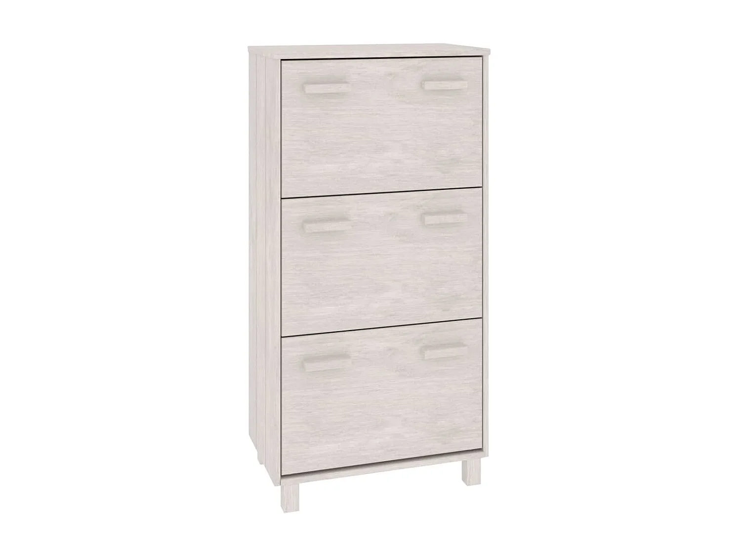 Armoire à chaussures Blanc 59,5x35x117 Bois de pin massif