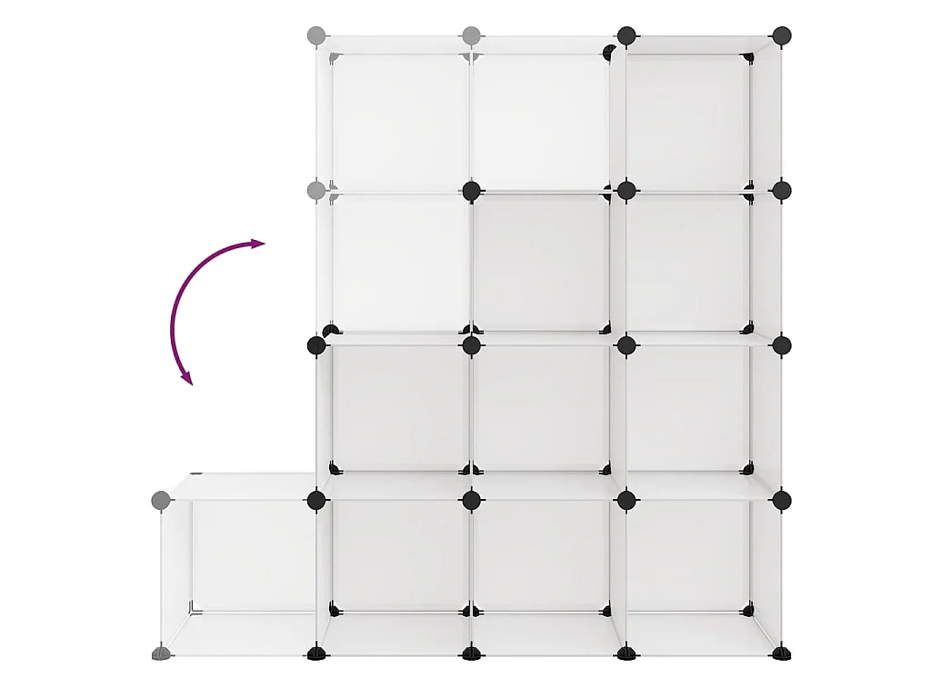 Cubes de rangement 12 pcs Transparent PP