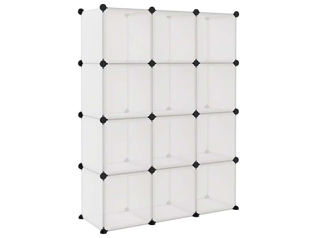 Cubes de rangement 12 pcs Transparent PP