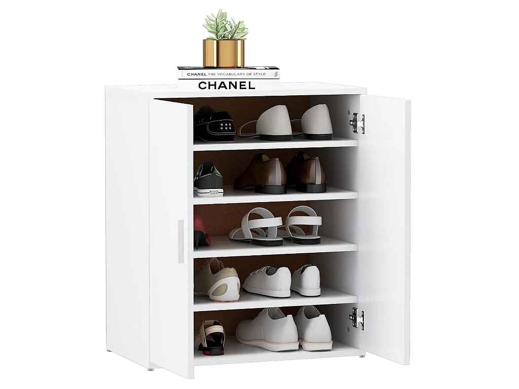 Armoire à chaussures Blanc 60x35x70 2