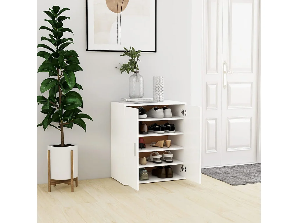 Armoire à chaussures Blanc 60x35x70 2