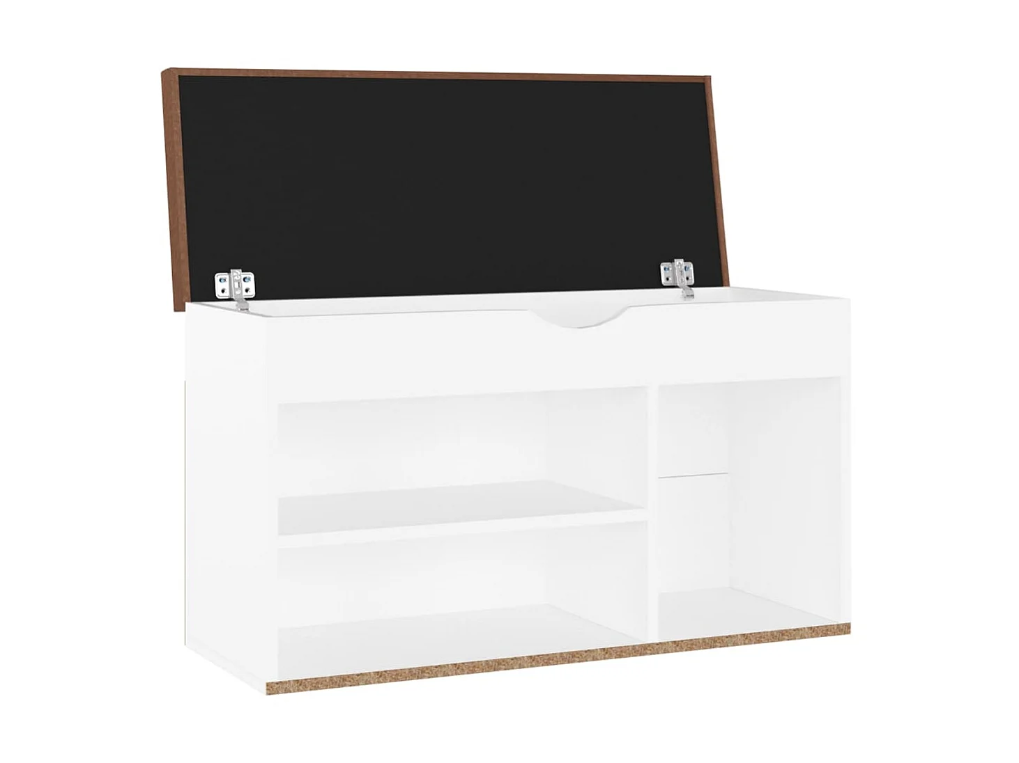 Banc à chaussures avec coussin Blanc 80x30x47