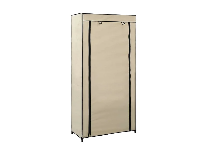 Armoire à chaussures avec housse Crème 58x28x106 Tissu