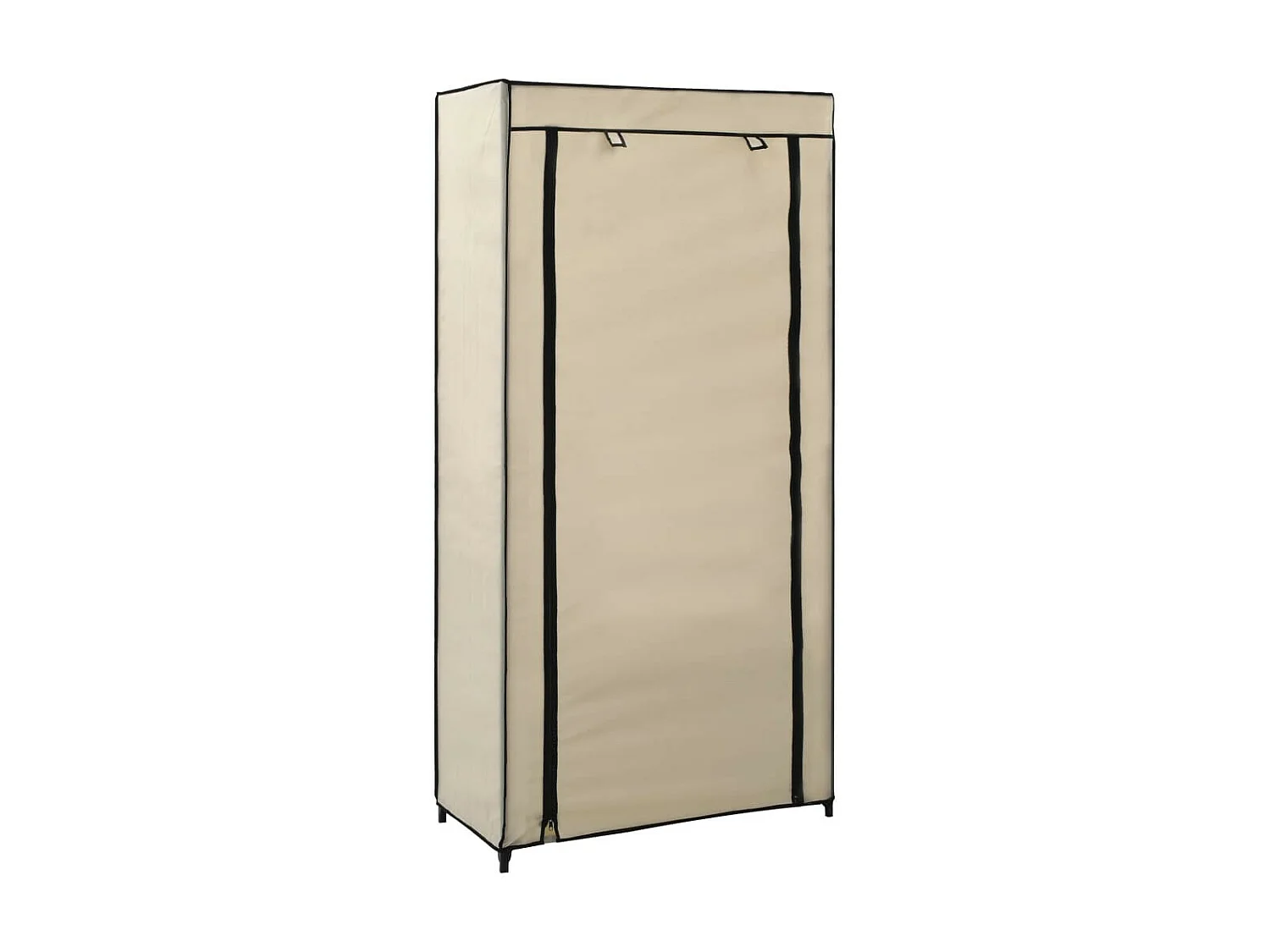 Armoire à chaussures avec housse Crème 58x28x106 Tissu