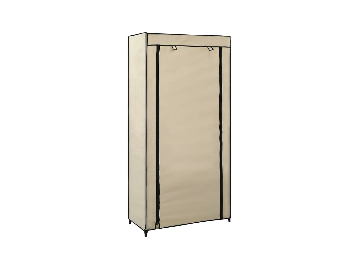 Armoire à chaussures avec housse Crème 58x28x106 Tissu