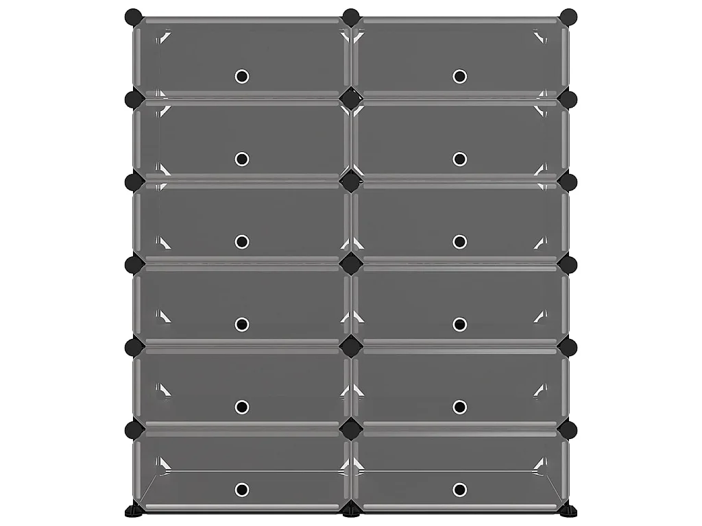 Étagère à chaussures Noir 94,5x36,5x106 PP