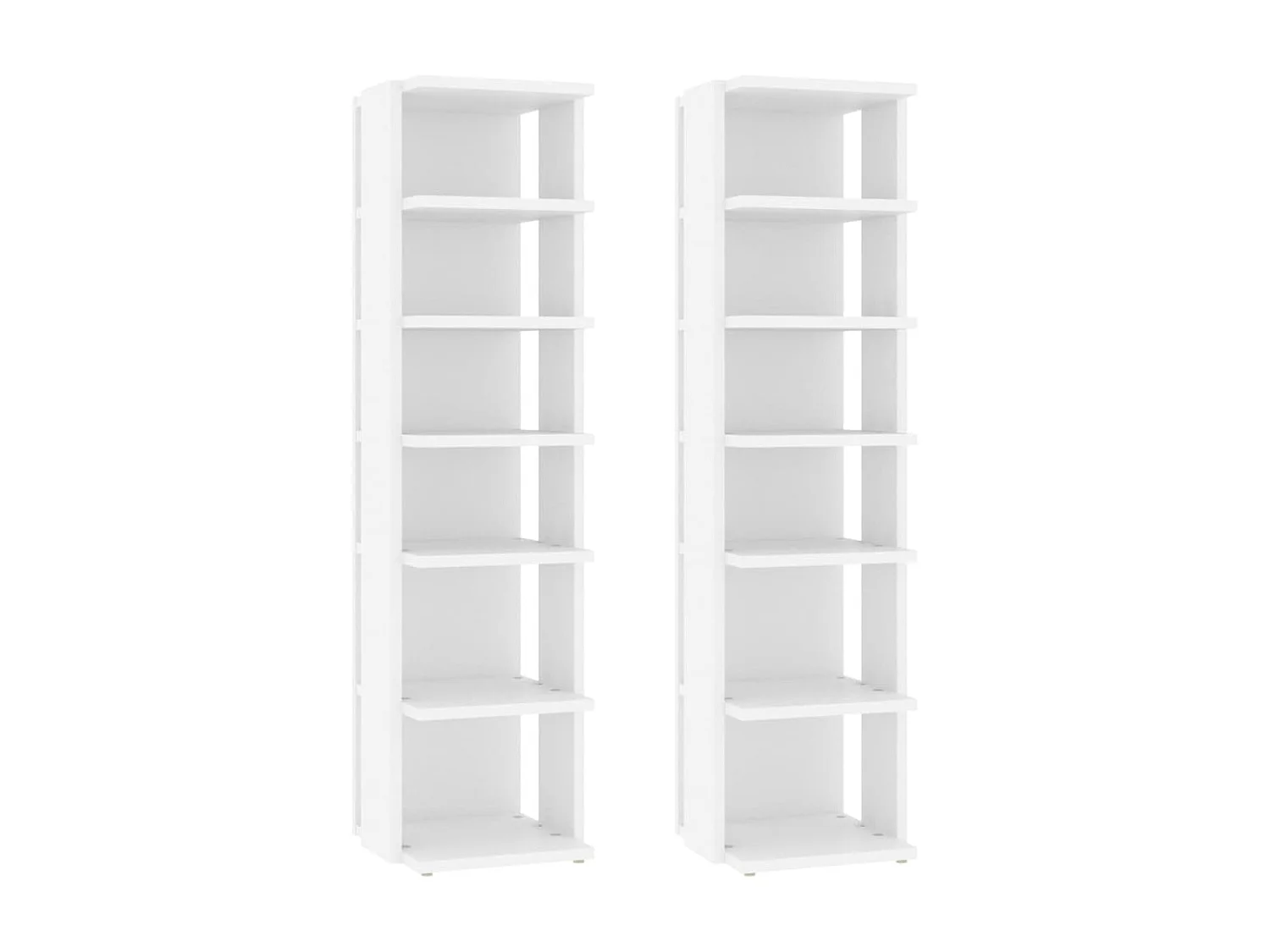 Armoires à chaussures 2 pcs Blanc 25x27x102