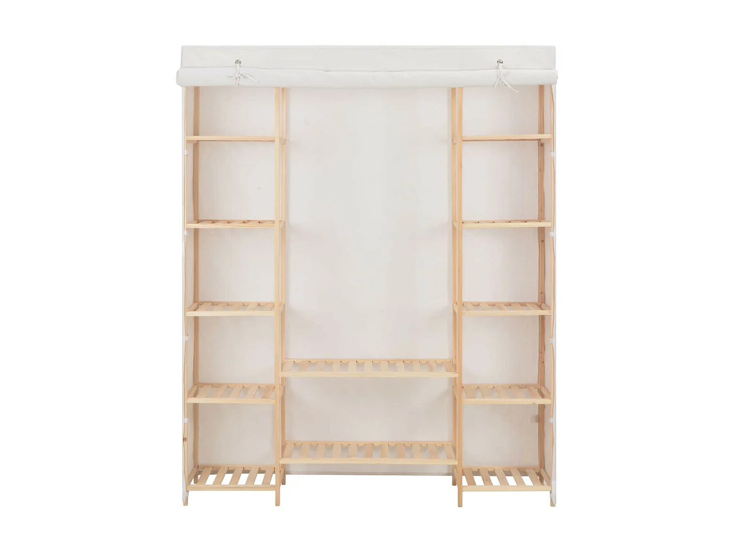 Garde-robe Blanc 135 x 40x170 Tissu