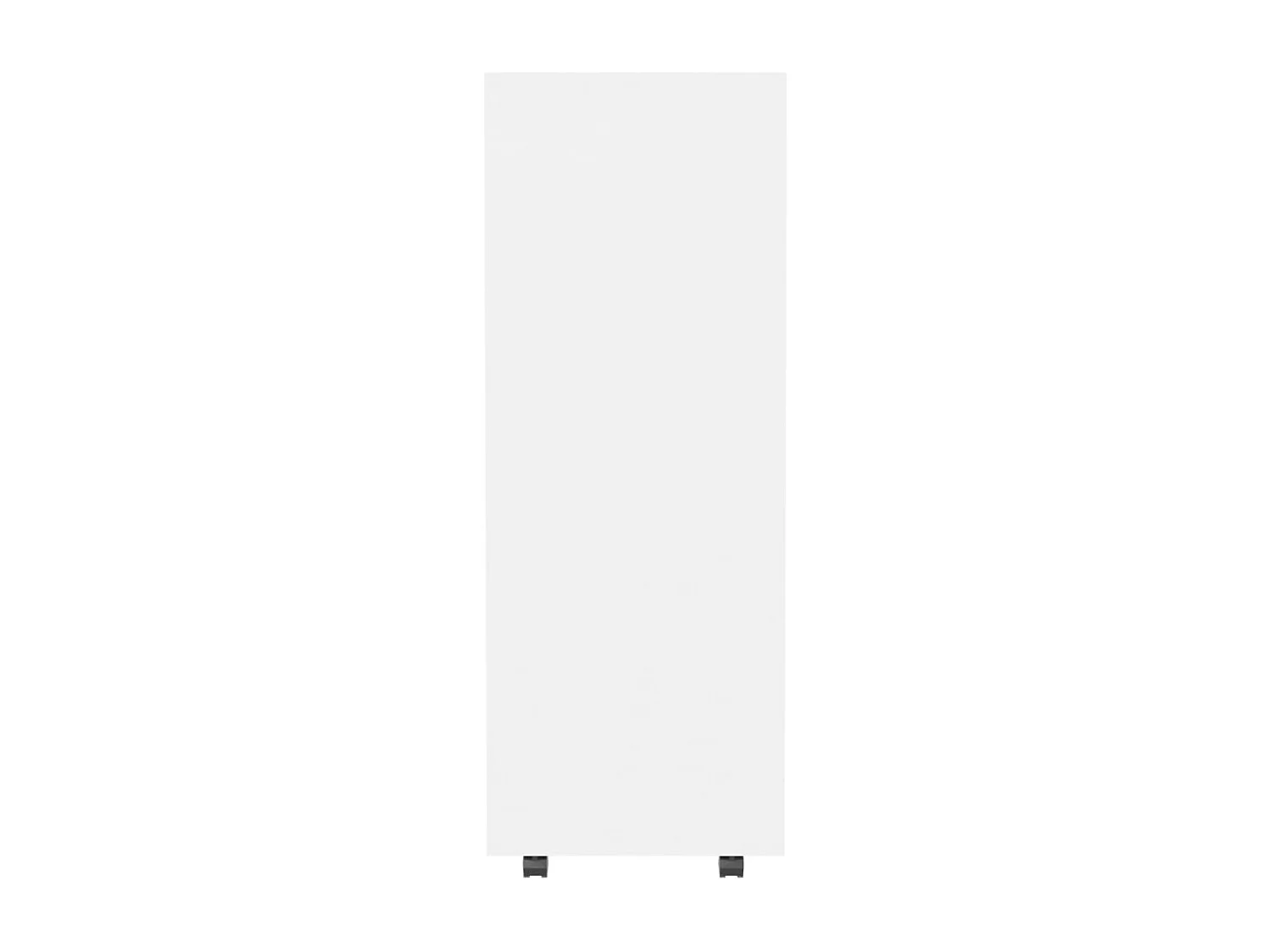 Petite armoire dressing sur roulette 1 penderie 3 étagères 80cm - Collection Event-Blanc