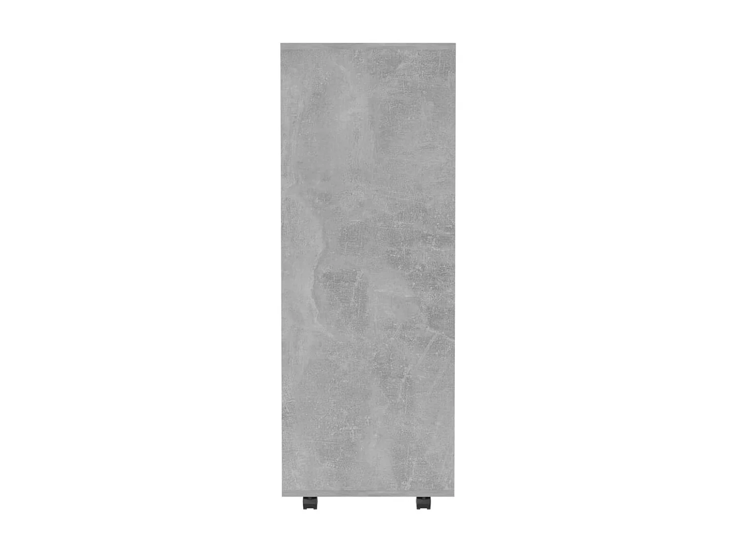 Petite armoire dressing sur roulette 1 penderie 3 étagères 80cm - Collection Event-Gris béton