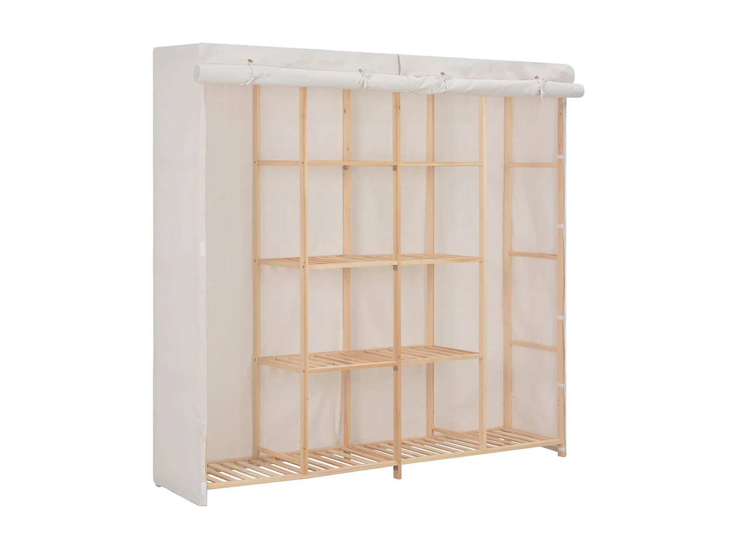 Garde-robe Blanc 173x40x170 Tissu