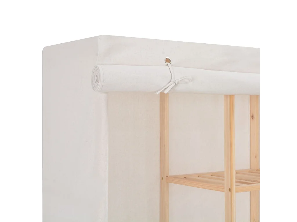 Garde-robe Blanc 173x40x170 Tissu