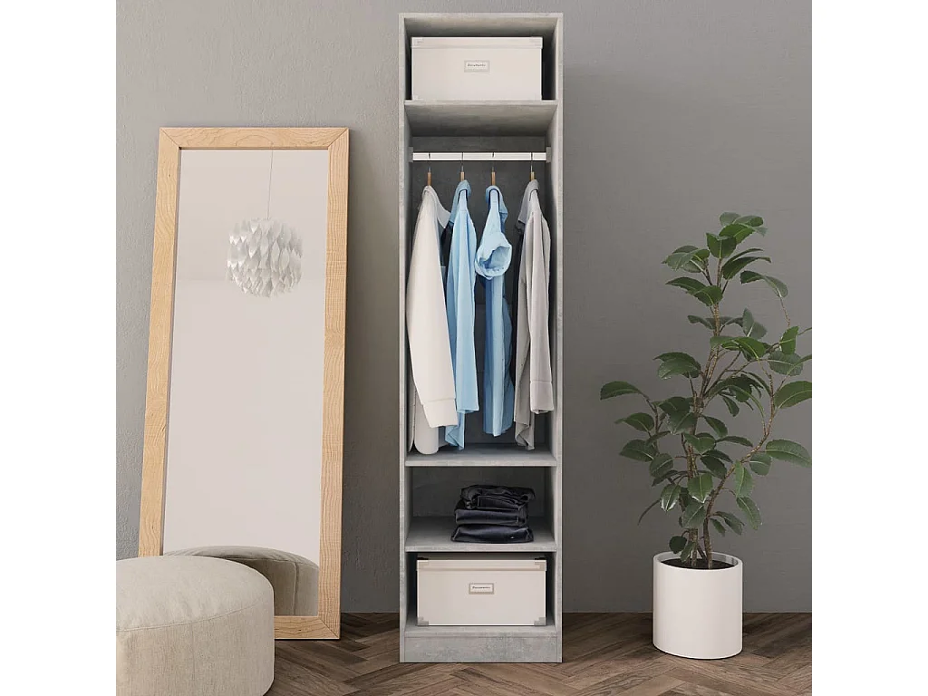 Garde-robe Gris béton 50 x 50x200