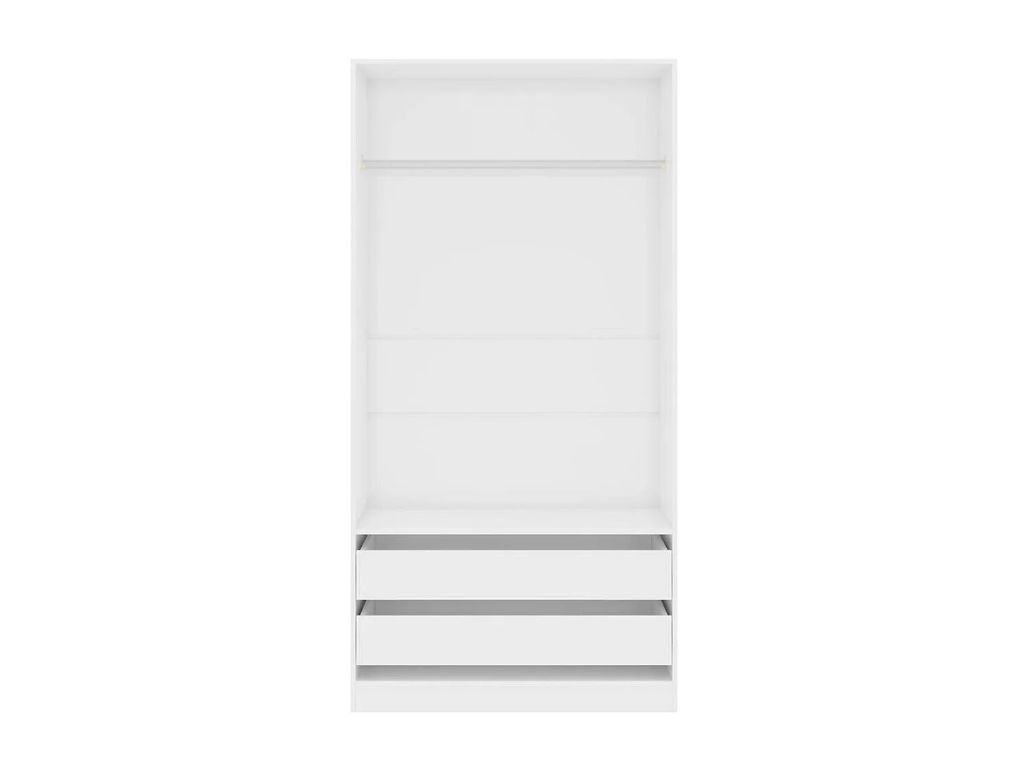 Garde-robe Blanc brillant 100x50x200