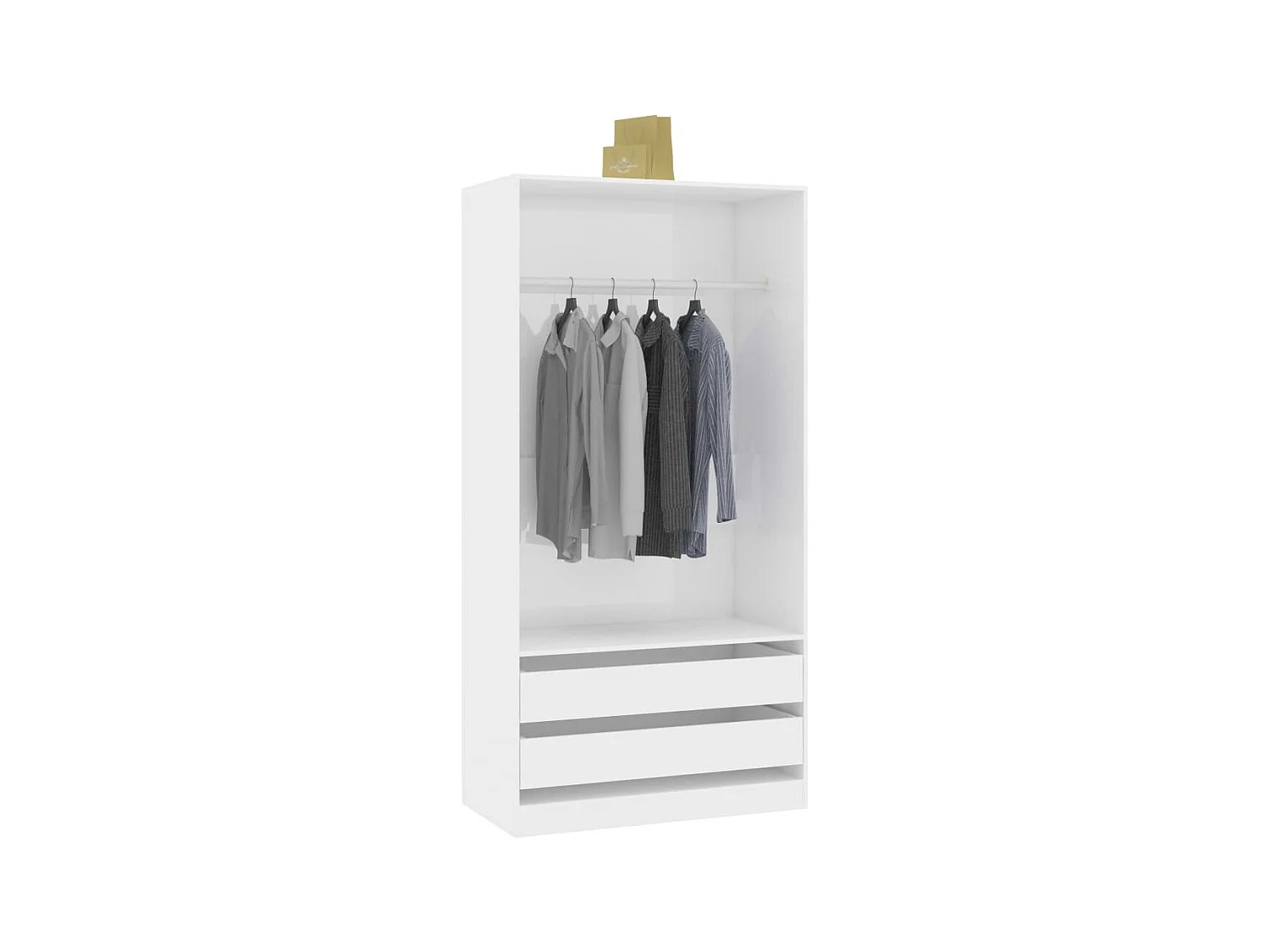 Garde-robe Blanc brillant 100x50x200