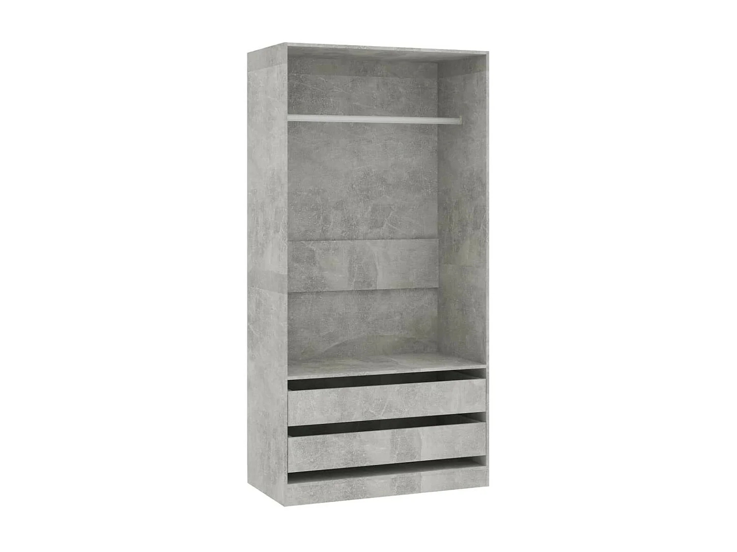 Garde-robe Gris béton 100x50x200