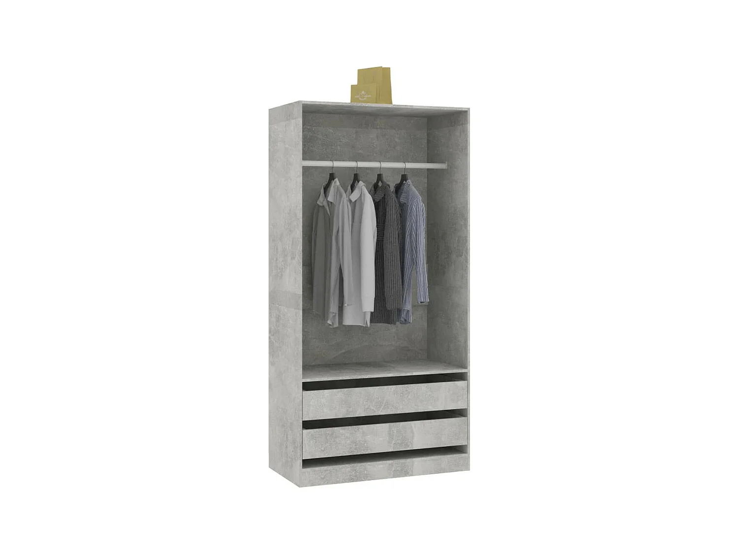 Garde-robe Gris béton 100x50x200