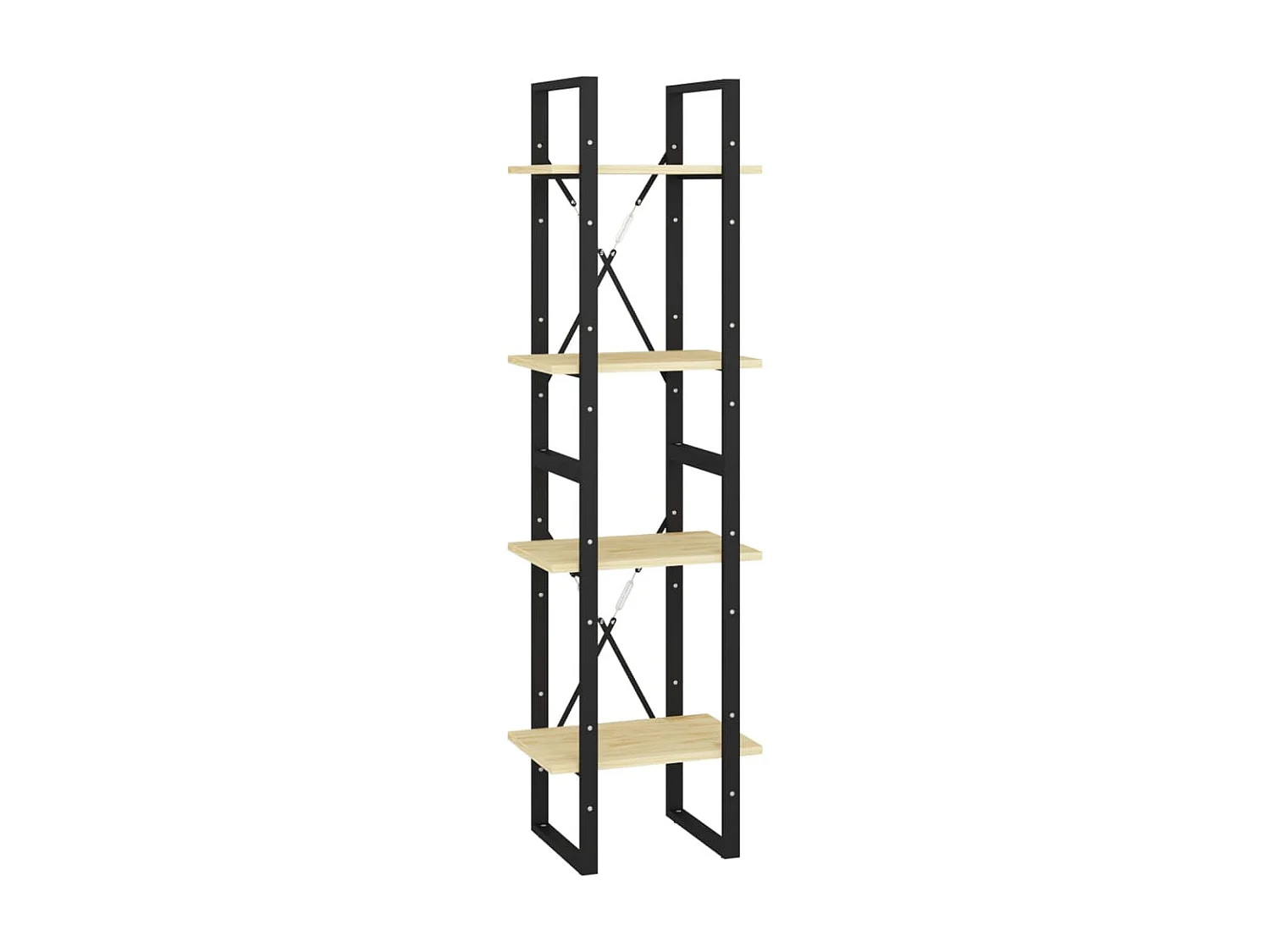 Bibliothèque à 4 niveaux 40x30x140 Bois de pin massif