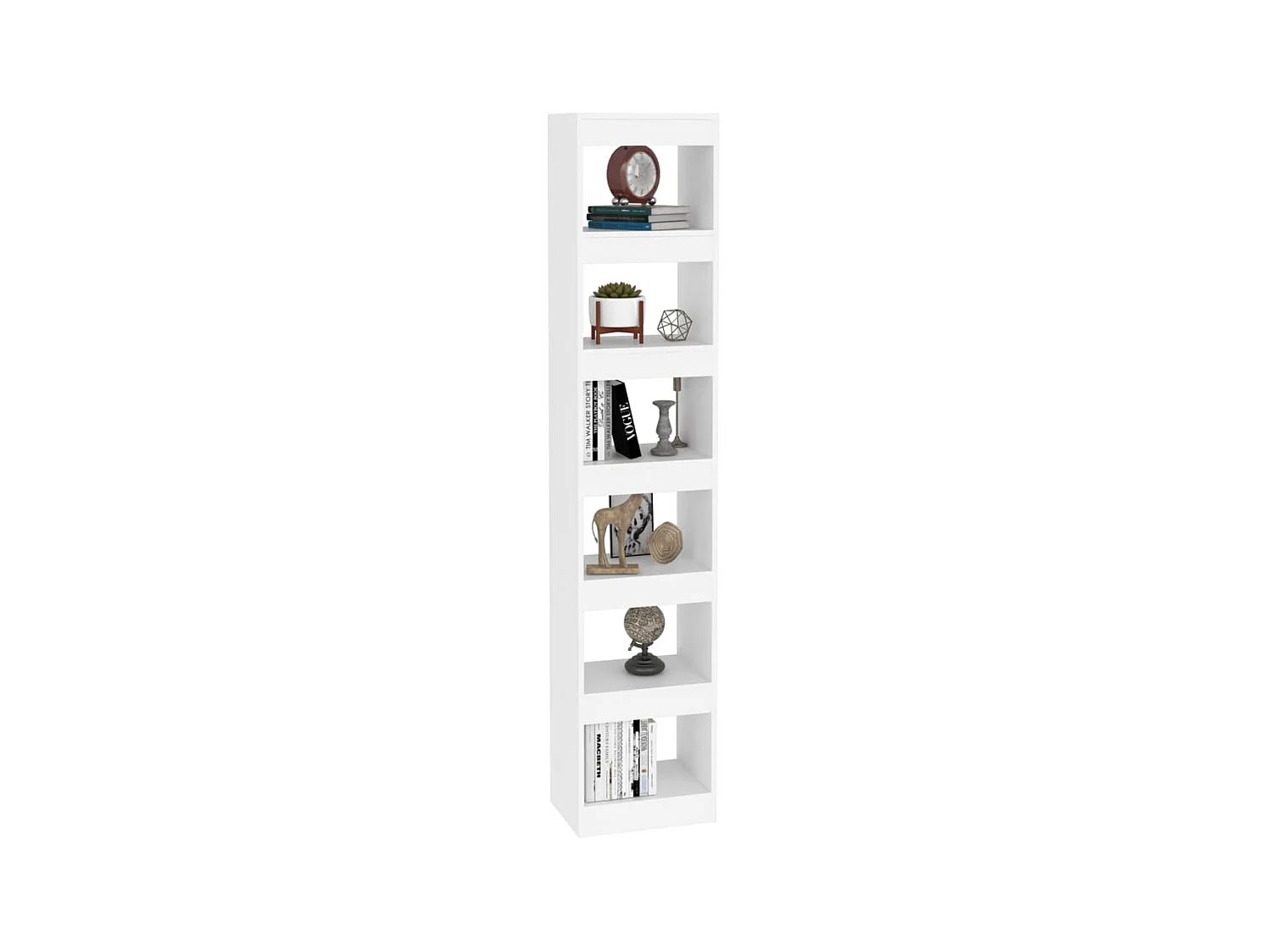 Bibliothèque-Séparateur de pièce Blanc 40x30x198