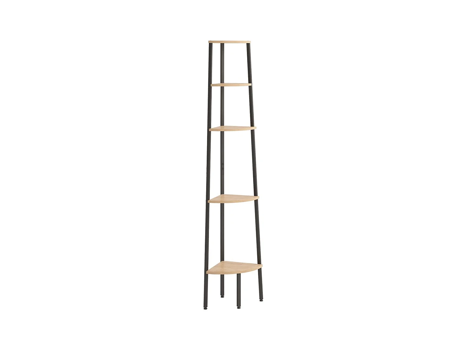 Étagère d'angle 5 niveaux Marron clair et noir 45,5x31,5x180