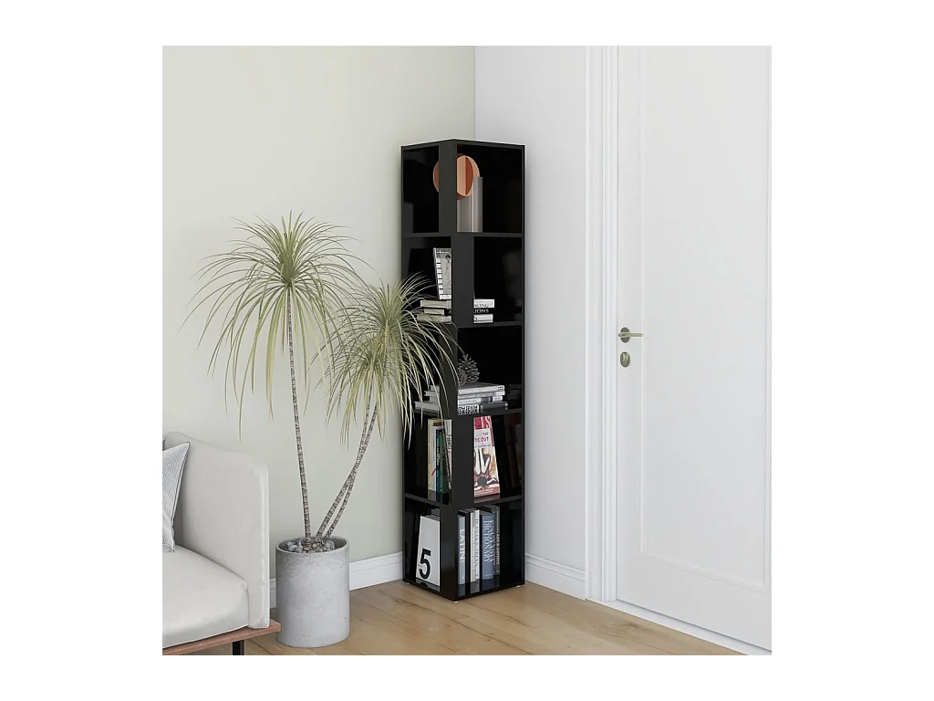 Armoire d'angle Noir 33x33x164,5