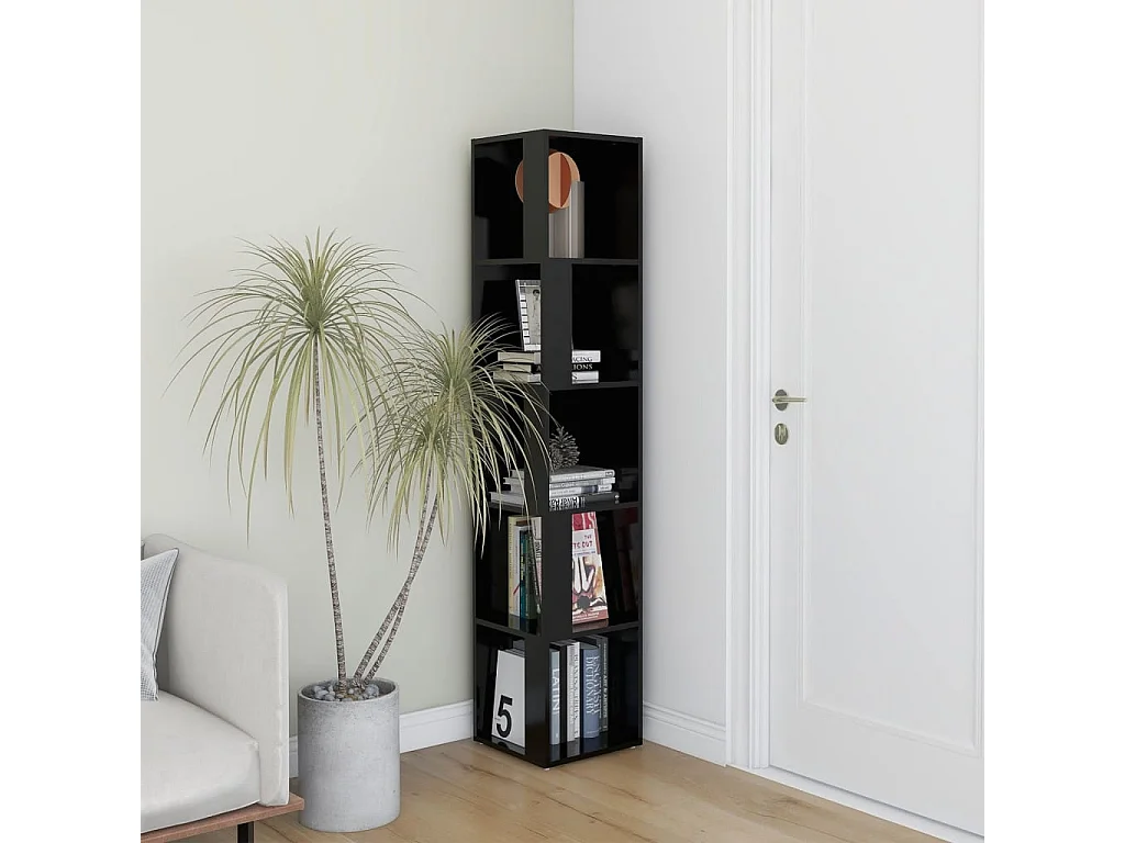 Armoire d'angle Noir 33x33x164,5