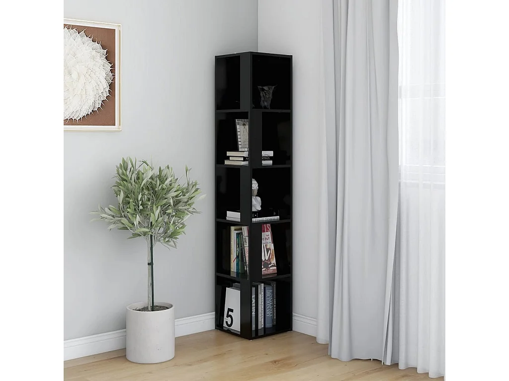 Armoire d'angle Noir 33x33x164,5