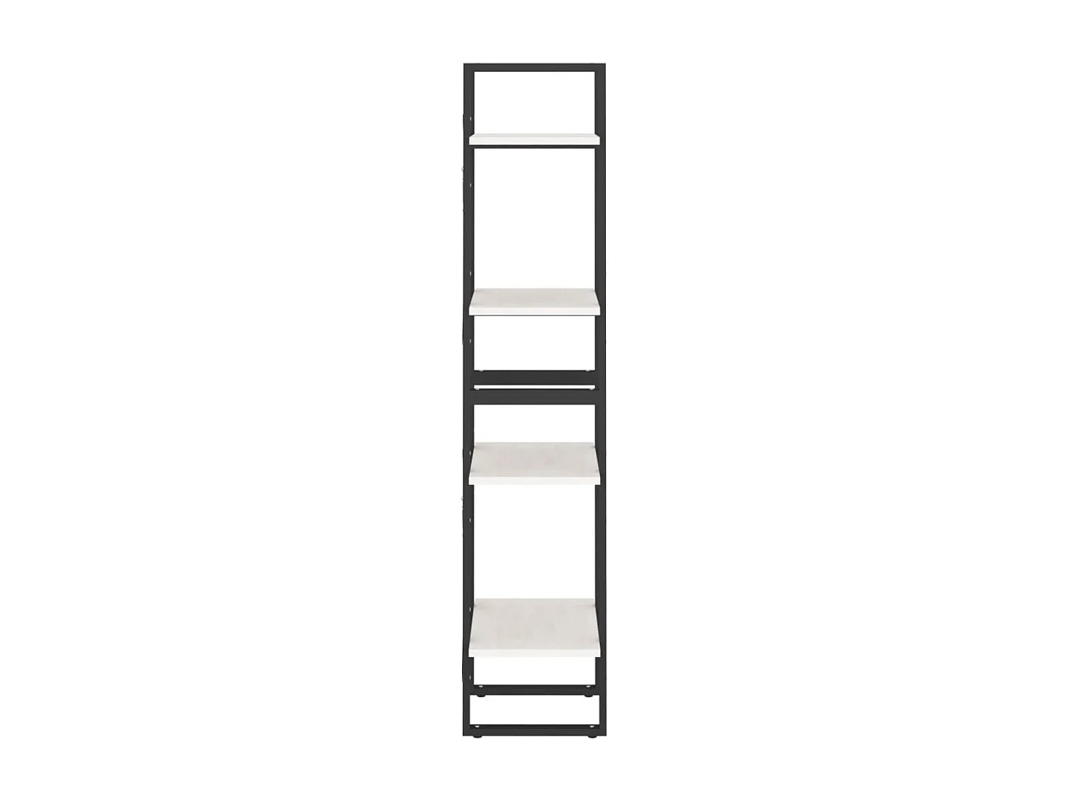 Bibliothèque à 4 niveaux Blanc 40x30x140 Bois de pin massif