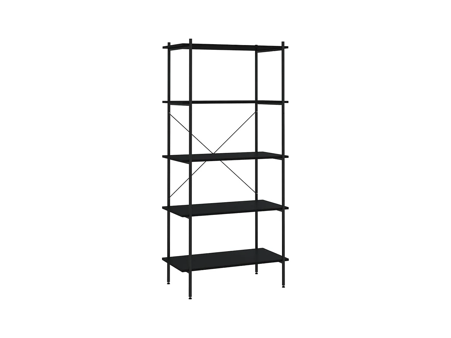 Étagère à 5 niveaux Noir 80x40x163