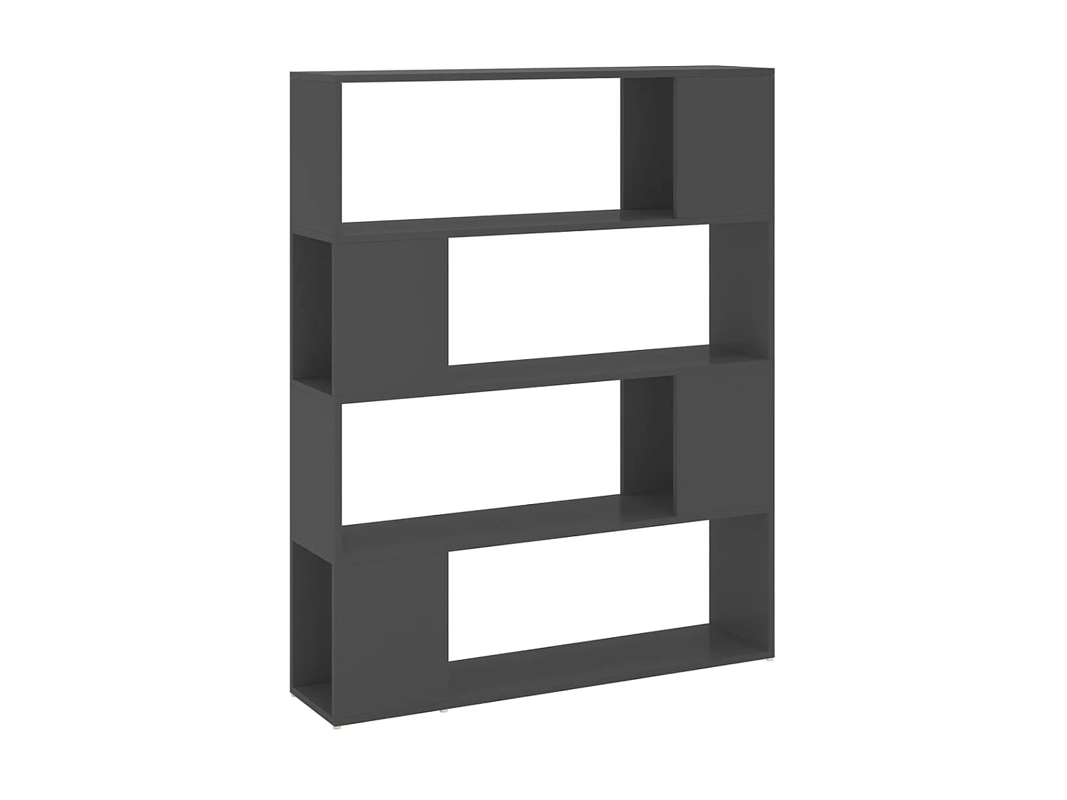 Bibliothèque-Séparateur de pièce Gris 100x24x124