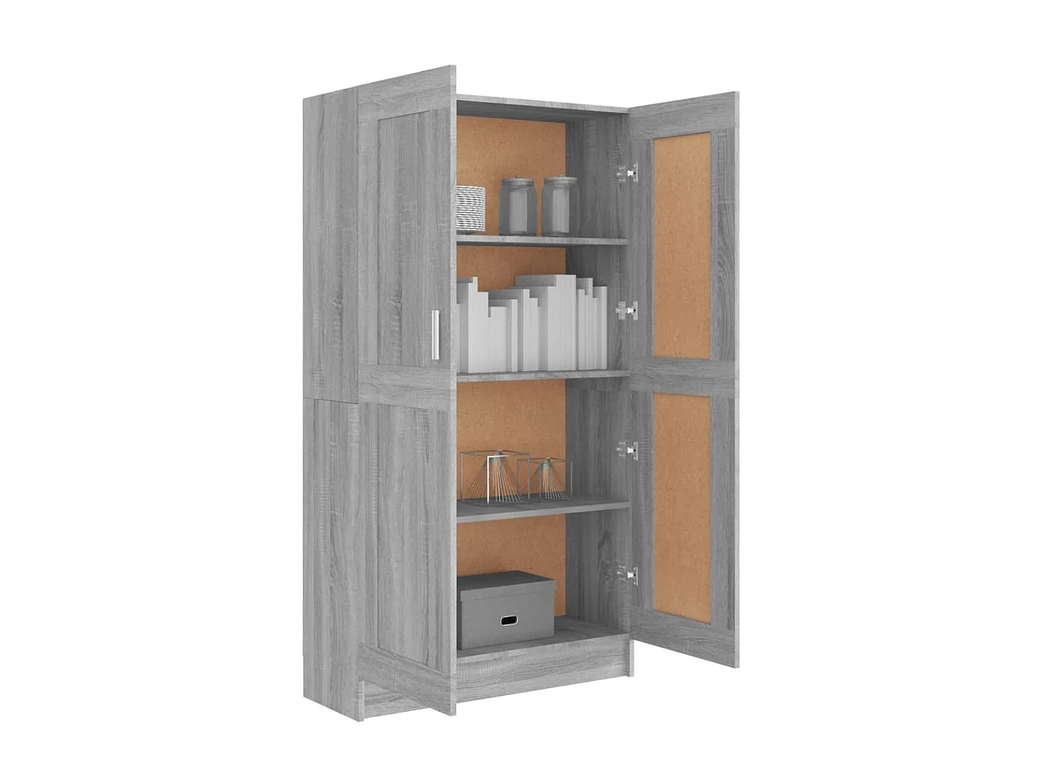 Bibliothèque Sonoma gris 82,5x30,5x150 Bois d'ingénierie