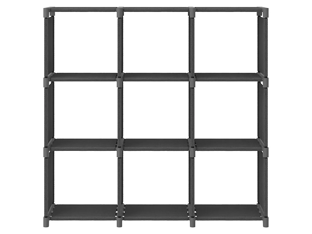 Étagère d'affichage 9 cubes Gris 103x30x175,5 Tissu