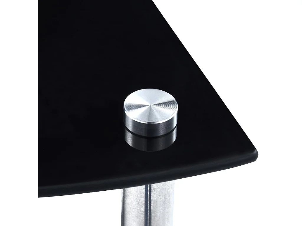 Étagère à 5 niveaux Noir 30x30x130 Verre trempé