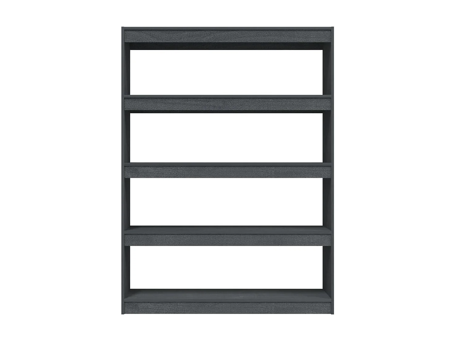 Bibliothèque-Séparateur de pièce Gris 100x30x135,5 Pin massif