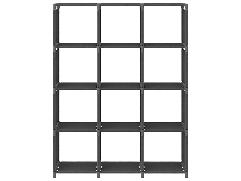 Étagère d'affichage 12 cubes Gris 103x30x141 Tissu