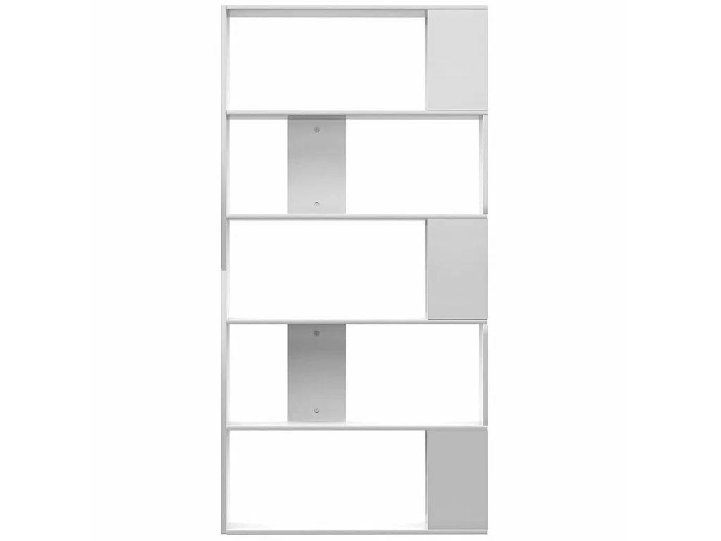 Bibliothèque-Séparateur de pièce Blanc brillant 80x24x159