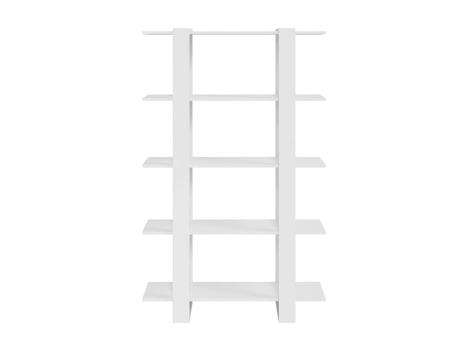 Bibliothèque-Séparateur de pièce Blanc brillant 100x30x160