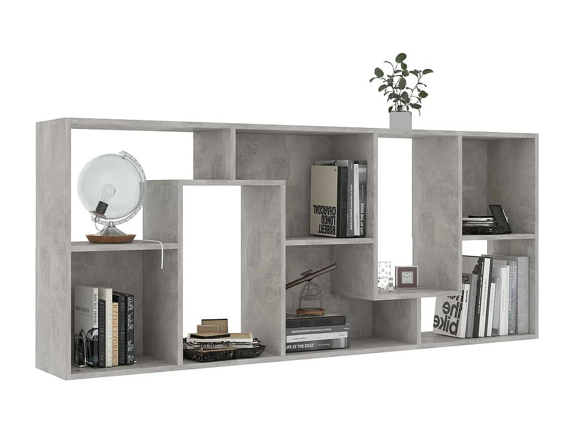 Bibliothèque Gris béton 67x24x161