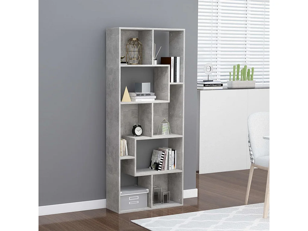Bibliothèque Gris béton 67x24x161