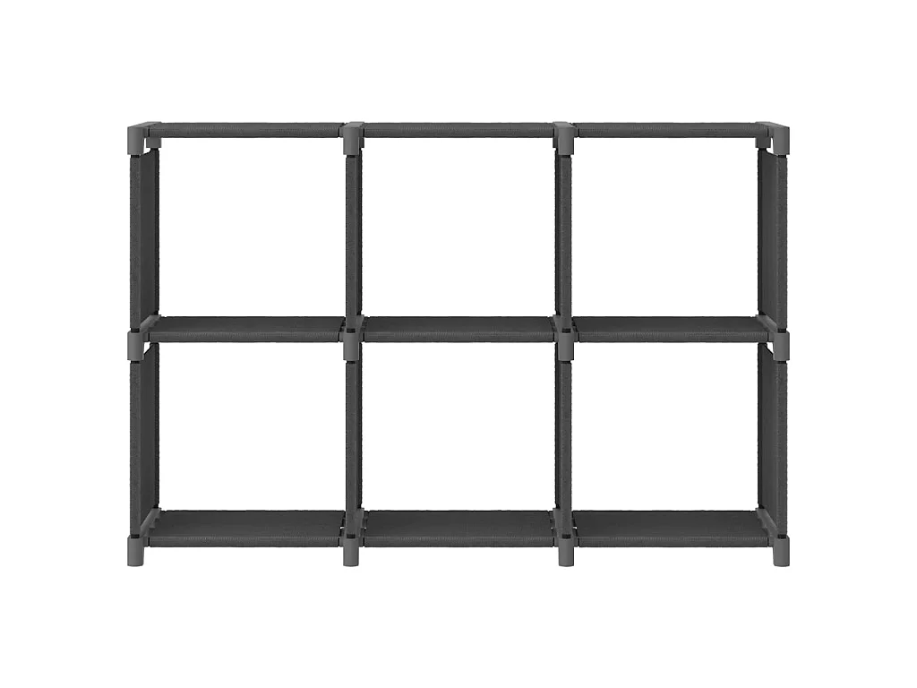 Étagère d'affichage 6 cubes Gris 103x30x72,5 Tissu
