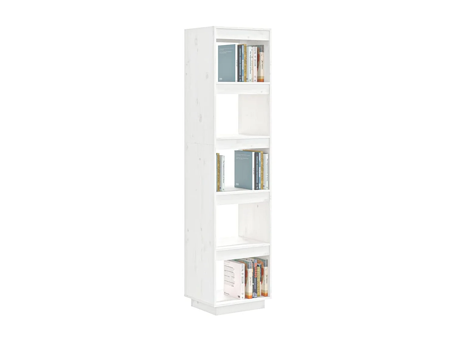 Bibliothèque-Séparateur de pièce Blanc 40x35x167 Pin solide
