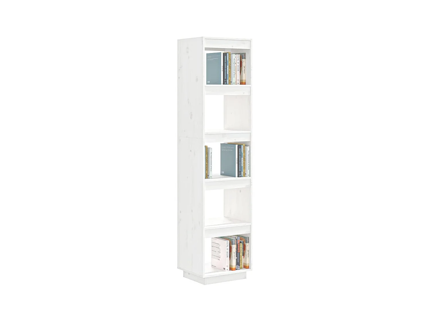 Bibliothèque-Séparateur de pièce Blanc 40x35x167 Pin solide